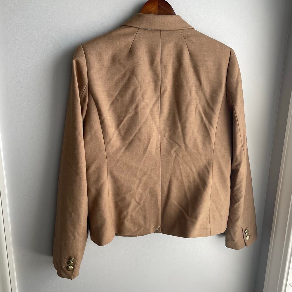 J. Crew Women’s Schoolboy Blazer Wool Blend Tan Camel size 14 - Picture 12 of 16